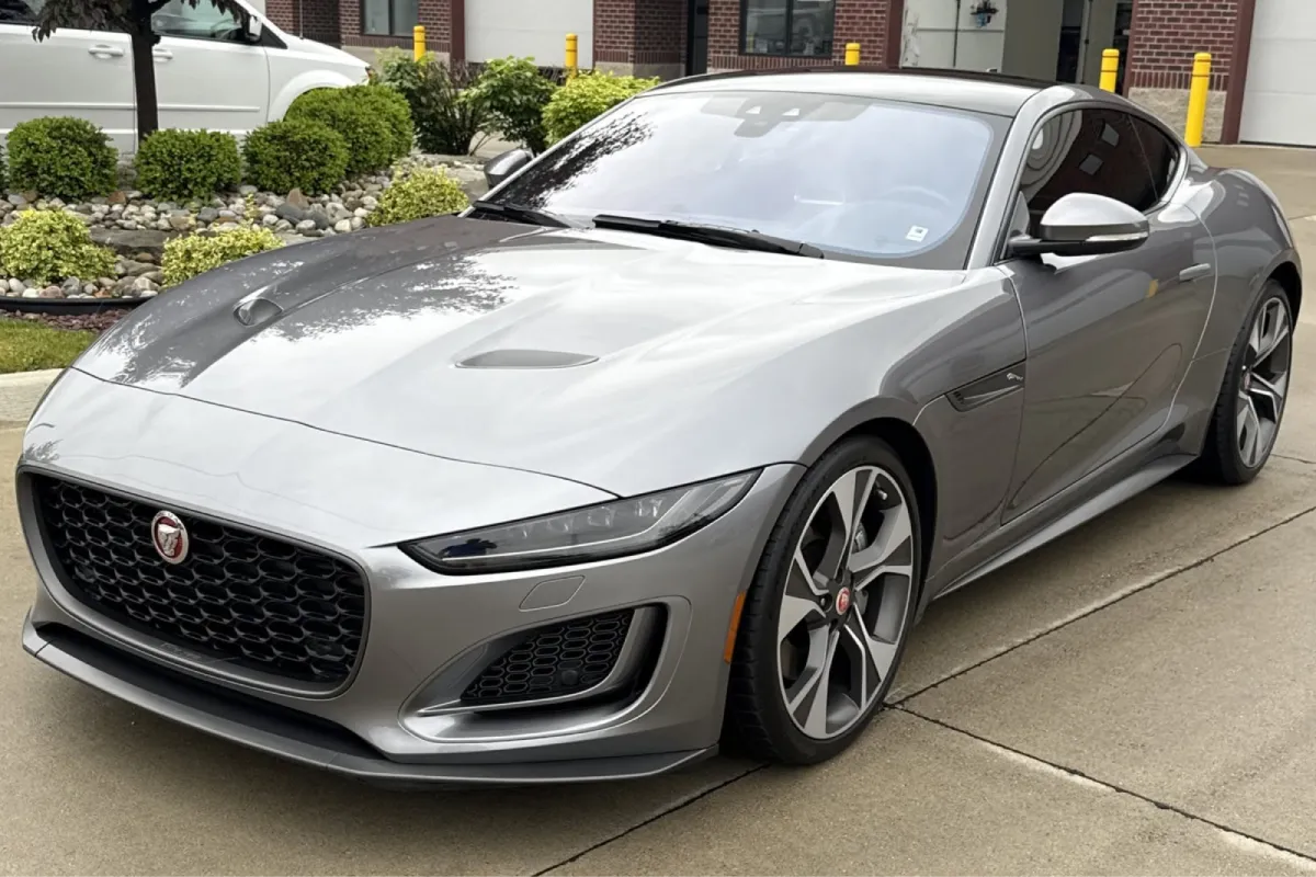 Gray car showcasing ceramic coating protection.
