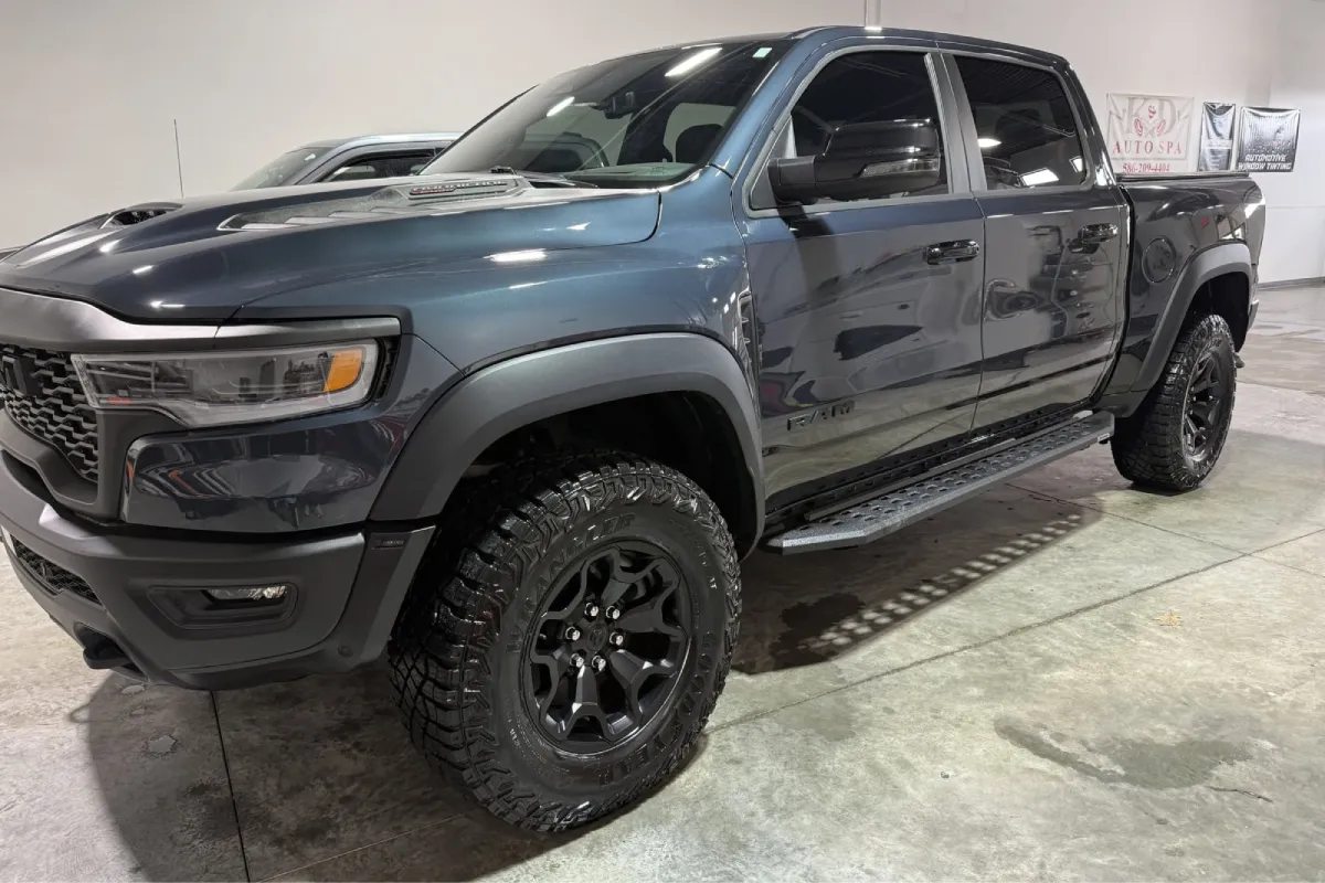 1. Ceramic-coated Ram 1500 with a glossy finish.